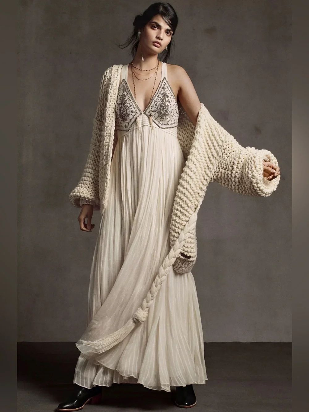 Anthropologie Zvezda Embellished Maxi Dress Size S - Picture 4 of 13